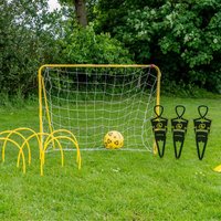 Kickmaster Ultimate Football Challenge set - Black & Yellow / Goal 4x3ft