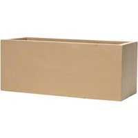 Beige Fibrecotta Rectangular Trough Planter - Orange / 63l