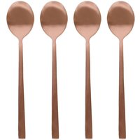 Stainless Steel Metallic Coloured Teaspoons - Copper / 4