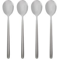 Stainless Steel Metallic Coloured Teaspoons - Silver / 4