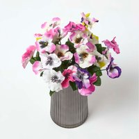 Set of 3 Pansy Spray Single Stems - Multi Colour