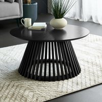 Ollie Round Coffee Table - Dark Oak / 80cm