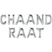 Chaand Raat Foil Balloons - Silver