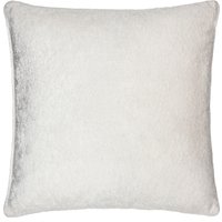 Lustre Velvet Plain Cushion - Ivory / Polyester