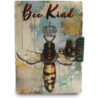 Leather "Bee Kind" Deckleedge Notebook MultiColor - Multicolor
