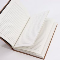 Black Tan Daily Notebook Lined Pages for Writing Planning - Black