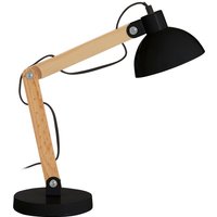 Blake Black Metal and Wood Table Lamp - Black