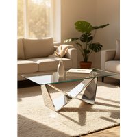 Allure Wing Base Coffee Table - Silver