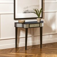 Clavier Black and Mirror Console Table - Black