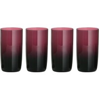Set Of Four Purple Hi Ball Glasses - Purple