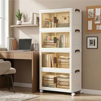 SONGMICS 4-Tier Rolling Storage Box, 220L - white