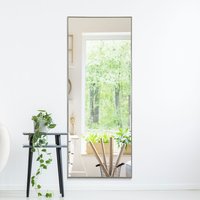 Silver Pewter Aluminium Framed Modern Wall Mirror - Pewter