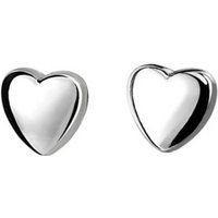 Studded Heart Earrings - Silver