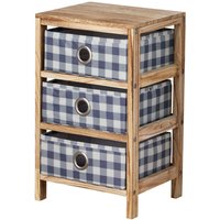Home Source Weybourne Fabric Drawer Storage Chest - Natural / 63cm
