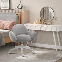 Coco Fluffy Desk Chair - Grey
