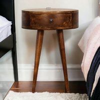 Solid Wood Single Chestnut Bedside - Chestnut