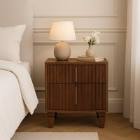 Solid Wood Harper Nightstand - Amber Oak
