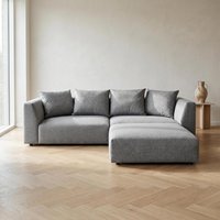 Tokyo Corner Sofa Brushed Tweed Fabric