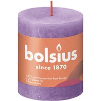KDMD Vibrant Violet Bolsius Rustic Shine Pillar Candle 80 x 68mm 2 Pack
