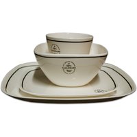 Olpro, Olpro Signature Square Melamine Set - Cream / 16 Olpro, Olpro Signature Square Melamine Set - Cream / 16