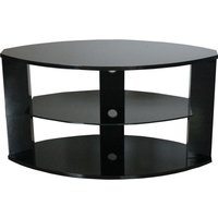 Tjs, Oval TS1251A Black 3 Shelves TC stand - Black Tjs, Oval TS1251A Black 3 Shelves TC stand - Black