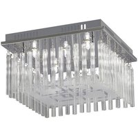 Capella Flush Ceiling 6 Light Polished Chrome, Glass - Polished Chrome