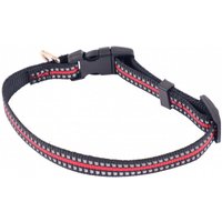 Red Adjustable Comfortable Reflective Red Dog Collar - Red