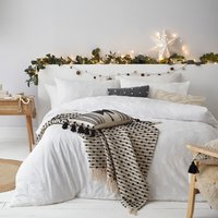 Tufted Festive Tree Duvet Cover Set - Snow / Superking