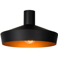 Cardiff Retro Flush Ceiling Light Black - Black