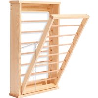 Wall Mounted Wooden Clothes Drying Rack Foldable Clothes Airer - Natural