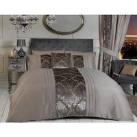 Imogen Polycotton Duvet Set With Pillowcase - Mink