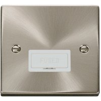 Satin Brushed Chrome 13A Fused Connection Unit - White