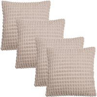 Pack of Bobble Tufted Cushion Covers - Natural / 4