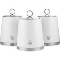 Serenity Set of 3 Canisters - White
