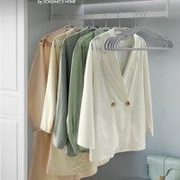 Heavy-Duty Plastic Clothes Hangers - Grey