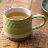 Mikasa Ombre Green Textured Stoneware Mug for Tea and Coffee, 320ml - Green