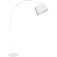 Brunswick White Metal Arched Floor Lamp - White