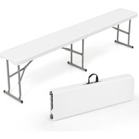182 cm Portable Folding Bench - White