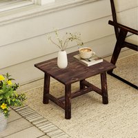 Square Side Table Mini Coffee Table - Brown