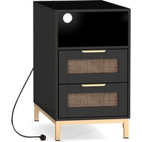 Narrow End Table with Charging Station