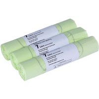 Caddy Company 7 Litre Tie Handle Compostable Food Waste Bin Bags - Green / 3