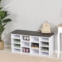 HOMCOM Multi-Storage Shoe Rack - White