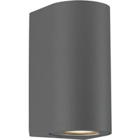Canto maxi Outdoor Up Down Wall Lamp Grey GU10 IP44 - Grey