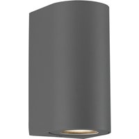 Canto maxi Outdoor Up Down Wall Lamp Grey GU10 IP44   Grey