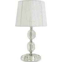 Ivory Crystal Two Ball Lamps