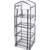 idooka, Portable Plastic Greenhouse 4 Tier PVC Cold Frame Garden - Green idooka, Portable Plastic Greenhouse 4 Tier PVC Cold Frame Garden - Green