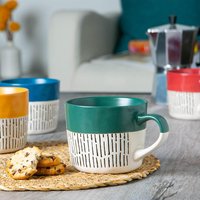 475ml Dipped Dash Stoneware Coffee Mug - Sage