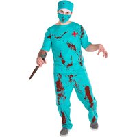 Men's Zombie Doctor Costume - Blue / L