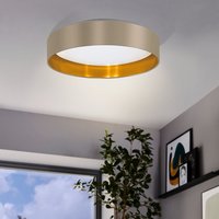 EGLO Maserlo 2 LED Cappuccino Fabric Ceiling Light - white