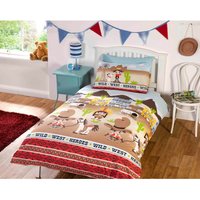 Wild West Cowboy Polycotton Duvet With Pillowcase - Multicolor / Double